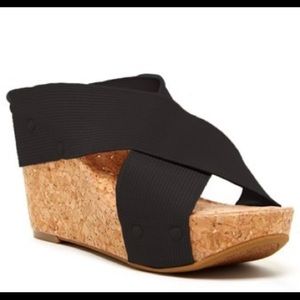 Lucky Brand Miller cork wedge, size 7.5, NEW!